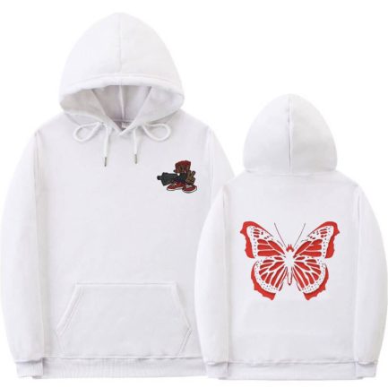 Playboi Carti Butterfly Oversized Double Sided Printed Hoodie