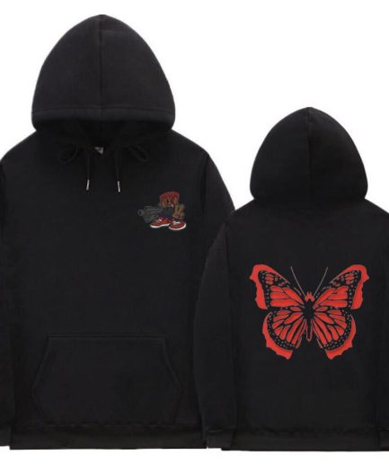 Playboi Carti Butterfly Oversized Double Sided Printed Hoodie