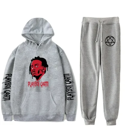 Playboi Carti Long Sleeve Hoodie Pant Tracksuit