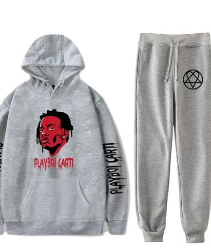 Playboi Carti Long Sleeve Hoodie Pant Tracksuit