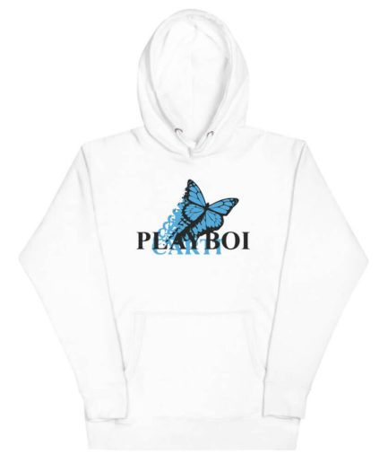 Playboi Text Butterfly Rainbow Hoodie